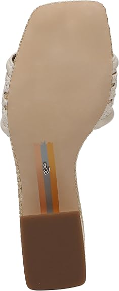 Sam Edelman Women's Waylon Weave Heeled Sandal, Modern Ivory, (Size: 7.5M)