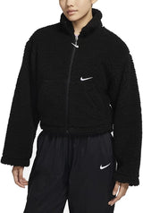 Nike W Nsw Swsh Plsh Jacket- Black    NWT