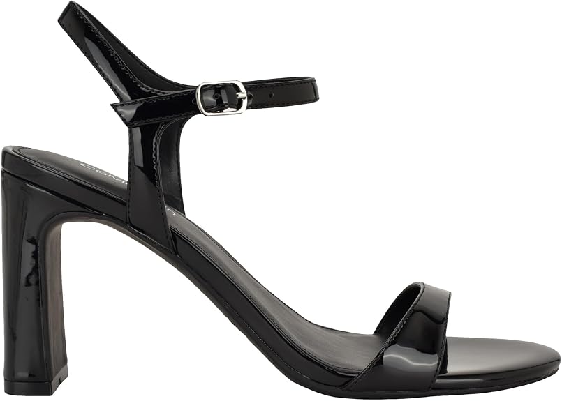 *Calvin Klein - Women's Naome Sculpted Block Heel Dress Sandals, Black, 6.5 M