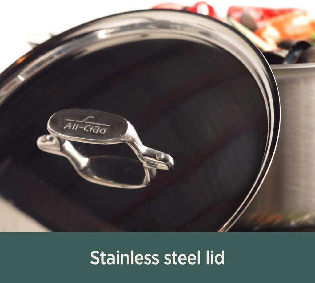 All-Clad D5 Stainless Steel 2 Qt Sauce Pan with Lid, Made in the USA