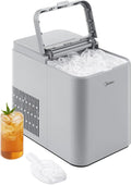 Midea Countertop Bullet-Ice Maker (Grey) MERI26B1AGY 26lbs