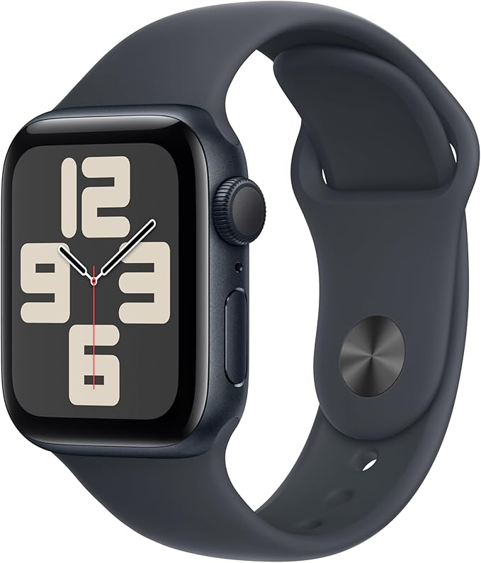 Apple Watch SE (2nd Gen) [GPS 40mm] Smartwatch with Midnight Aluminum Case with Midnight Sport Band S/M. Fitness and Sleep Trackers, Crash Detection, Heart Rate Monitor, Retina Display