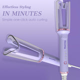 KmaxShip 1 Inch Anti-Scald Rotating Hair Curler-purple