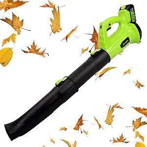 YOUGFIN Leaf Blower Cordless, 21V Electric Cordless Leaf Blower with Battery (2.0Ah) and Charger Included, 320 CFM, Lightweight Leaf Blower with 6 Speed Modes for Patio Cleaning, Lawn Care(New Open Box)