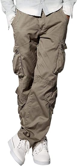 Match Men's Wild Cargo Pants Size 34 Dark Khaki