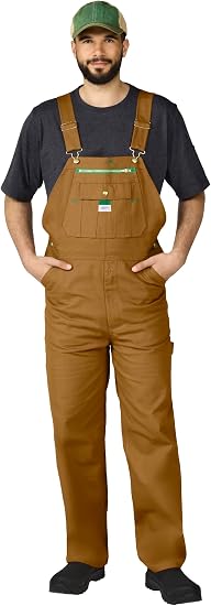Liberty Men's Duck Bib Overalls - Pecan - Size 36x32