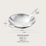 All-Clad D3 Stainless Steel 14-inch Wok Pan