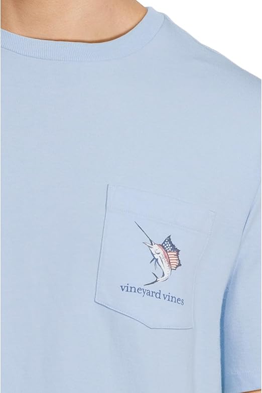 VINEYARD VINES | Men's USA Marlin Fishing Tee in Jake Blue | L