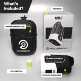 Precision Pro NX9 Golf Rangefinder with Slope Switch – 900 Yards Laser, Flag Lock Vibration, 6X Magnification, Magnetic Cart Mount, Tournament Legal