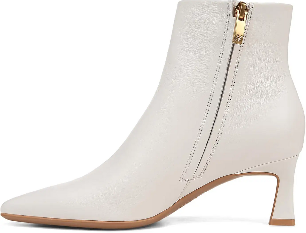 NATURALIZER Women's Deesha Booties in Warm White Leather - 8M