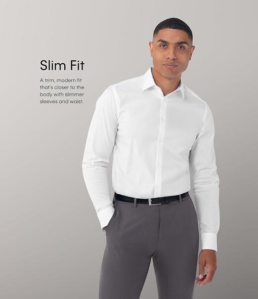 Calvin Klein Men's Dress Shirt Non Iron Stretch Slim Fit Formal Occasion (Size: XX-Large)