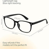 CCVOO 5 Pack Reading Glasses Blue Light Blocking Women/Men, Anti UV Ray/Glare Readers Fashion Eyeglasses with Spring Hinge( NEW, OPEN BOX)