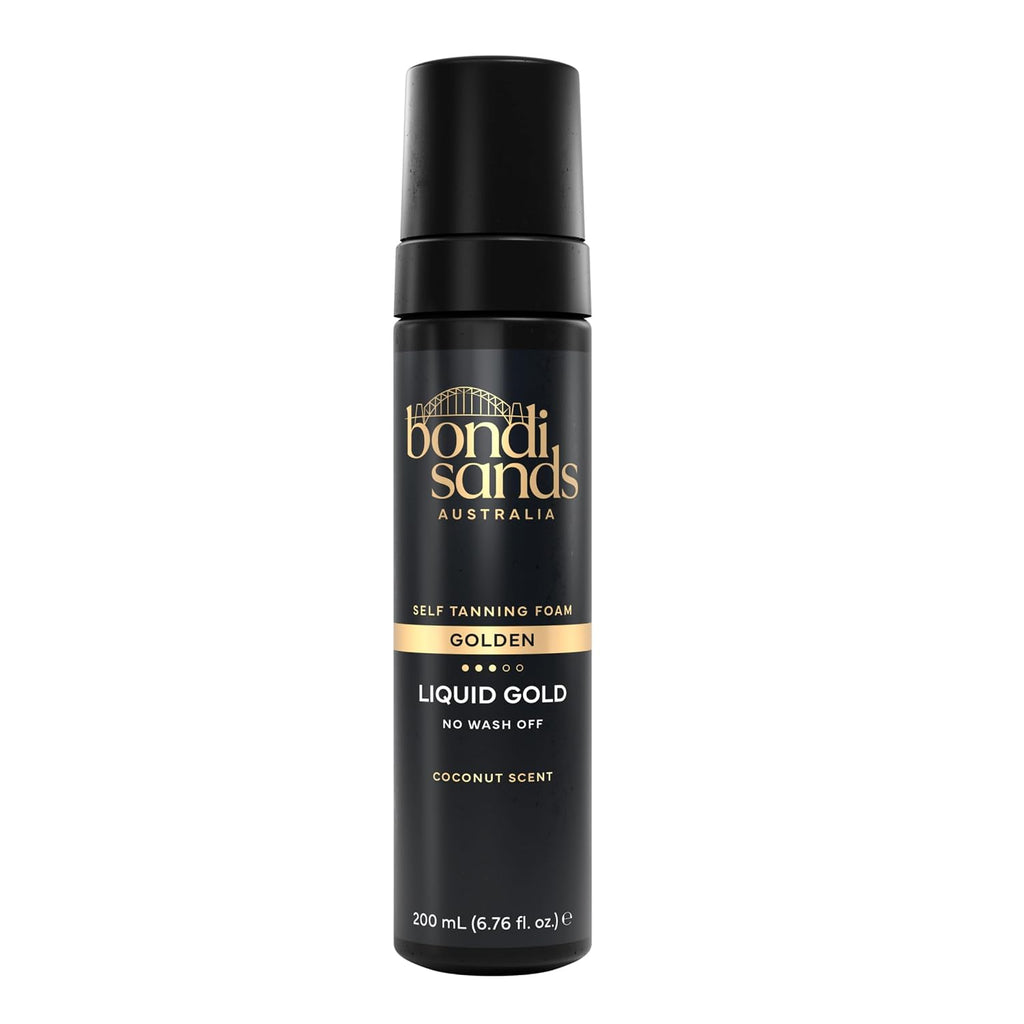 Bondi Sands Liquid Gold Self-Tanning Foam + Application Mitt - Golden - 6.76 Fl Oz.