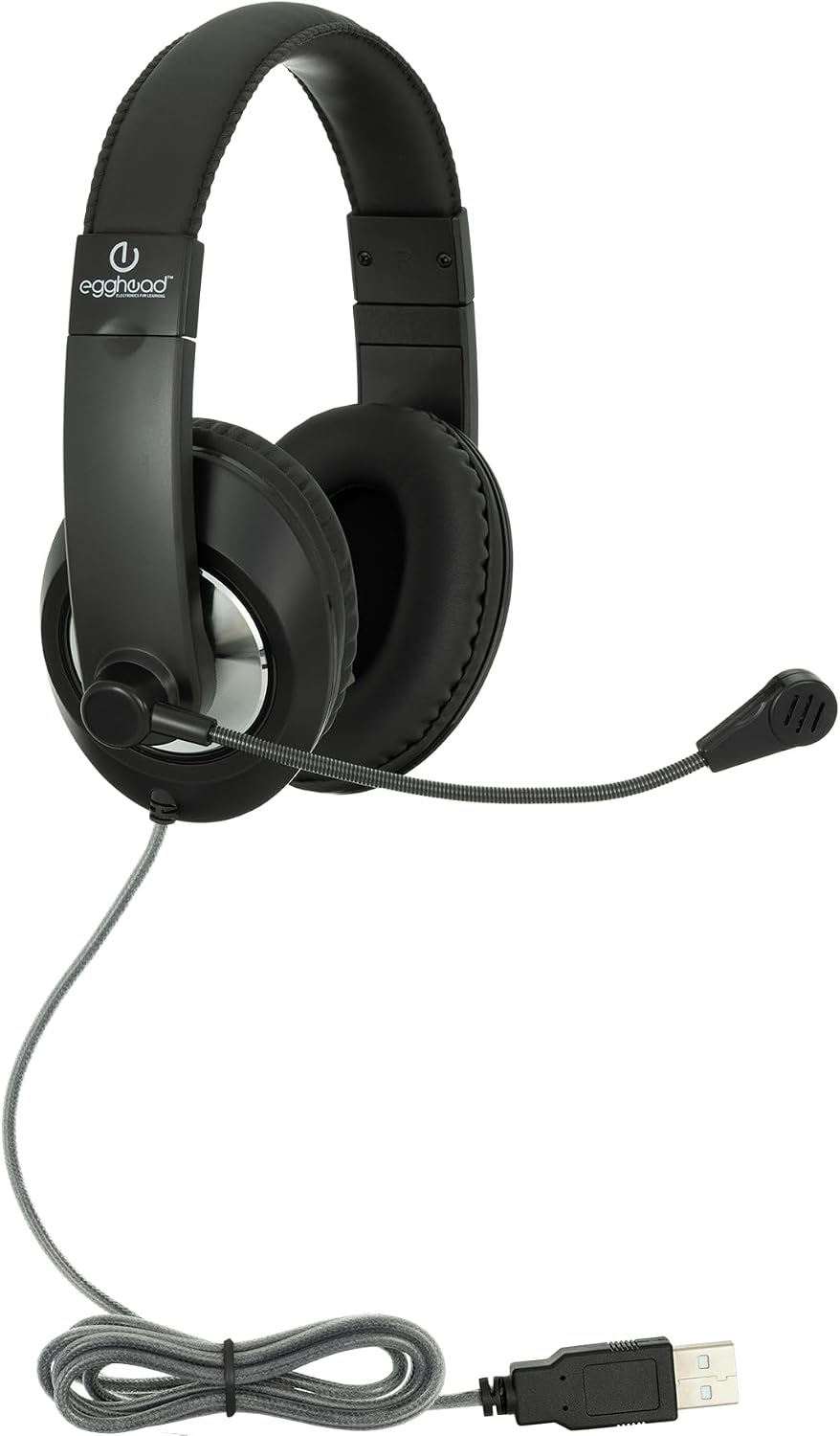 EGGHEAD Premium Over-Ear SCHOOL Testing & USB Multimedia Headset - Model: EGS306UBK
