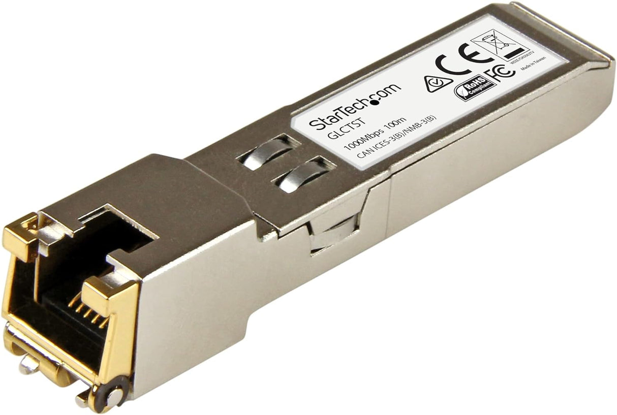 StarTech.com Cisco GLC-T Compatible SFP Module - 1000BASE-T - SFP to RJ45 Cat6/Cat5e - 1GE Gigabit Ethernet SFP - RJ-45(New Open Box)