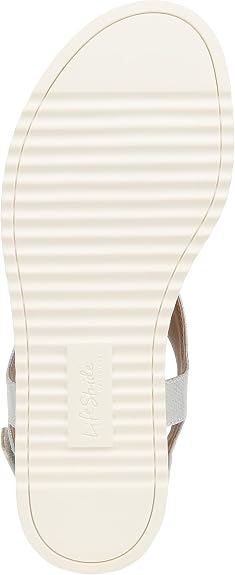 LIFESTRIDE Women's Zeeta Silver Metallic Thong Sandal - 7.5M