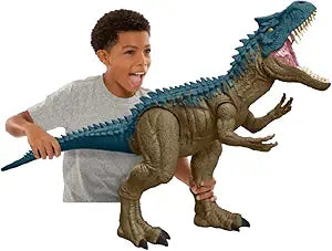 Mattel Jurassic World Super Colossal Dinosaur Action Figure, Large Allosaurus Dino Toy with Eating Feature, 3+ Feet Long