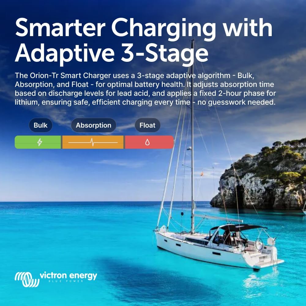 Victron Energy Orion-Tr Smart DC to DC Charger (Bluetooth) 12/12V 30A 360W | Battery Charger for Dual Battery Systems - Non-Isolated