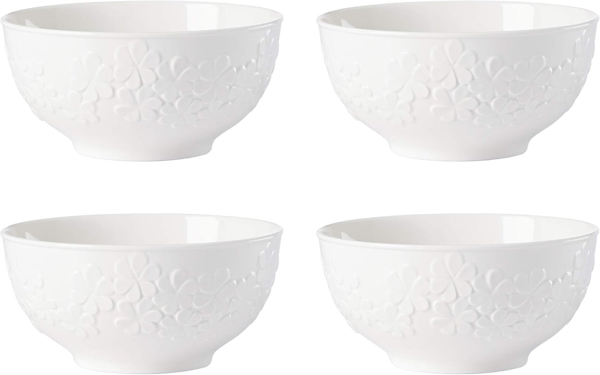 Kate Spade New York Blossom Lane 4-Piece Bowl Set, 4.05 LB, White