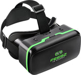 3D VR Headset for iPhone & Android Phones 1.0 - with Links to 3D VR Videos | Wearable VR Set for Kids & Adults – Green (OPEN BOX)