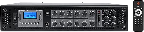 Rockville RCS350-6 350 Watt 6 Zone 70V Commercial/Restaurant Amplifier/Bluetooth