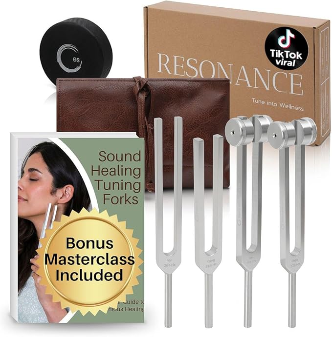Resonance Tuning Fork for Healing Set – 128Hz, 136.1Hz, 256Hz, 384Hz