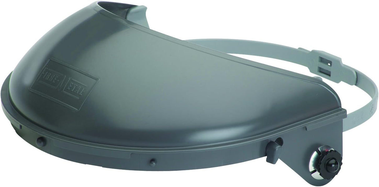 Fibre-Metal by Honeywell | Model F5400 | Speedy Loop Mounting High Performance Face Shield System for 4" Crown Size Hard Hats | Grey