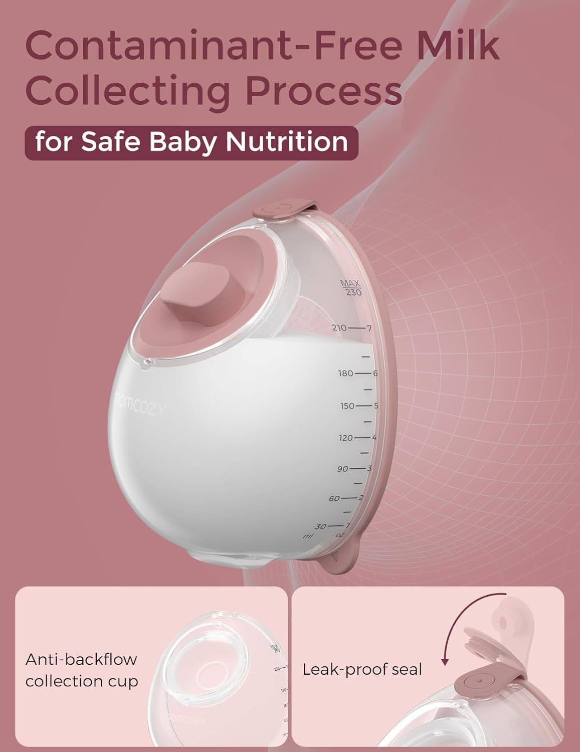 Momcozy V1 Pro Wearable Breast Pump, Hospital-Grade Pocket Primary Pump, Hands-Free Portable Pump with Lightweight Visible Cups for Real Milk Removal