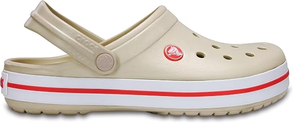 CROCS Unisex-Adult Crocband Clog - Stucco/Melon - W11/M9