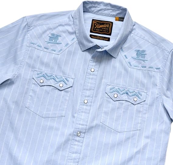 HOWLER BROTHERS Deluxe Crosscut Short sleeve Shirt with Custom Embroidery Size: Small
