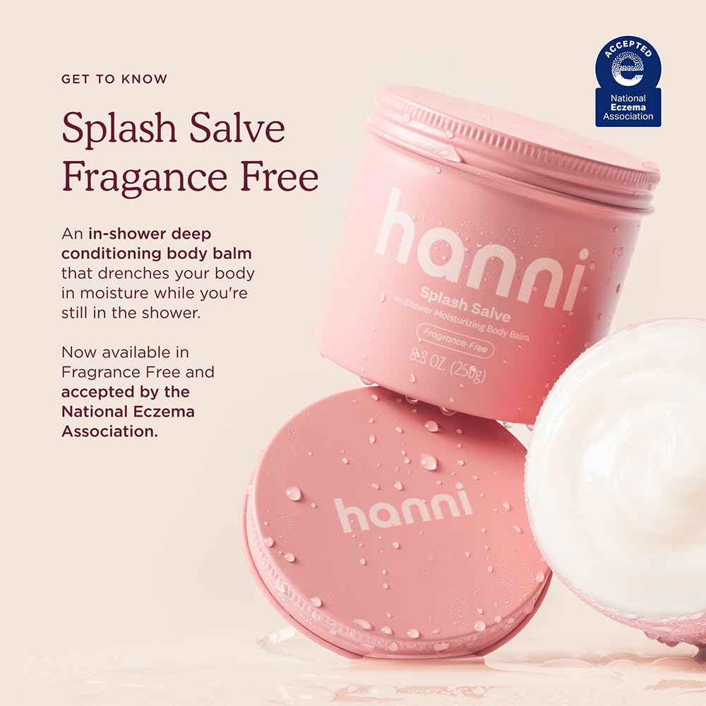 HANNI Splash Salve In-Shower Moisture Treatment for Dry Skin, Hydrating Body Moisturizer