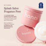 HANNI Splash Salve In-Shower Moisture Treatment for Dry Skin, Hydrating Body Moisturizer