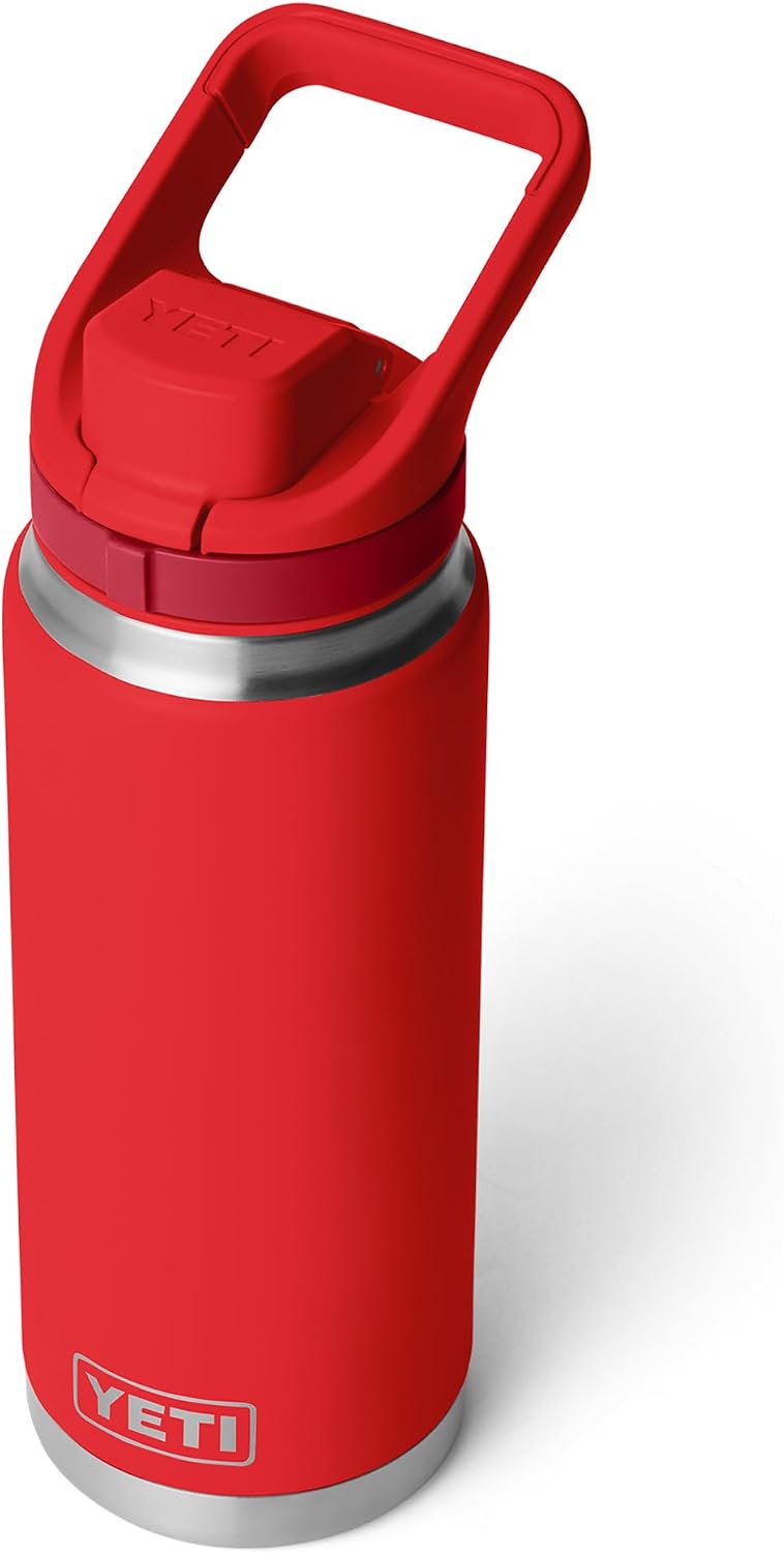 YETI Rambler 26 oz Leakproof Bottle with Flip Chug Cap, Rescue Red