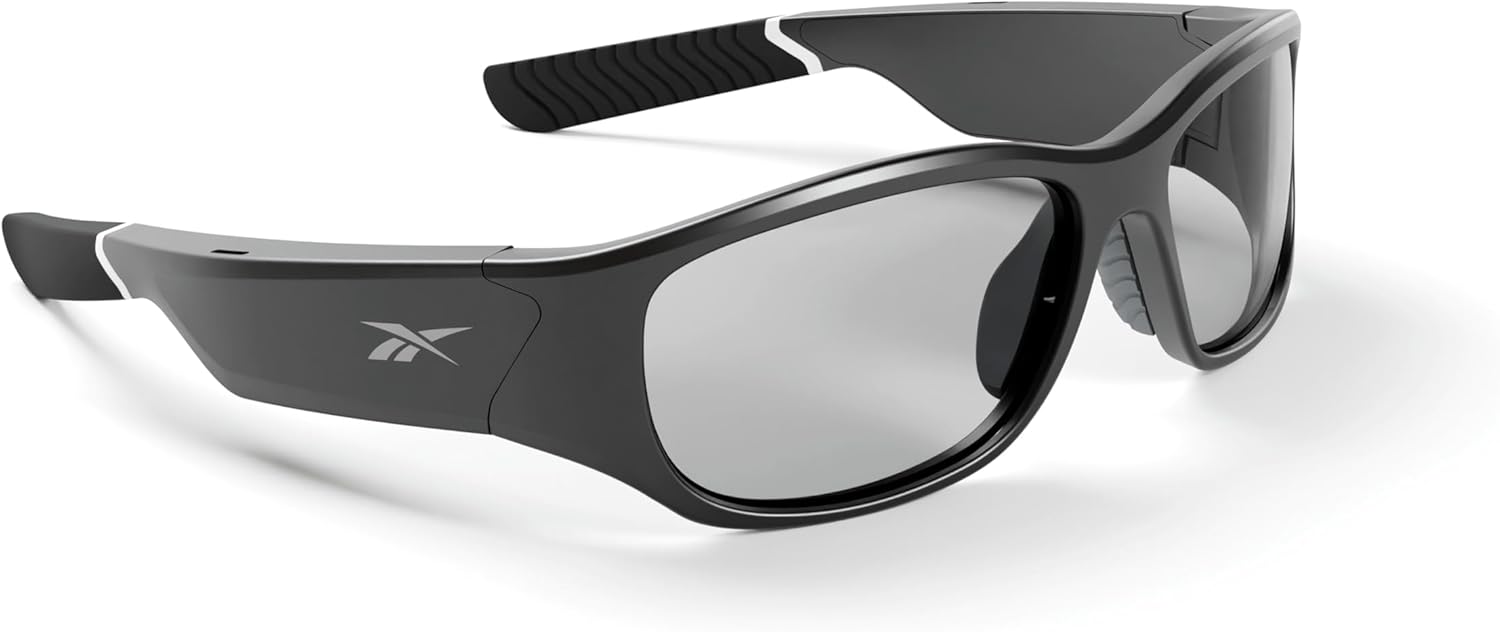 Reebok Nitrous Shift Smart Eyewear Powered by Lucyd - Photochromic Adaptive Lens - HiFi Bluetooth Sport Glasses