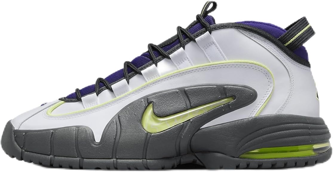 Nike Air Max Penny Men's Shoes (FZ4043-100, White/Field Purple/Light Lemon Twist) Men's Size: 11.5 Women's Size: 13