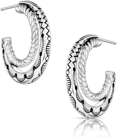 Montana Silversmiths Enchanted Soul Hoop Earrings