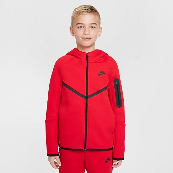 Nike Sportswear Tech Fleece Big Kids' Full-Zip Hoodie (Size: Large)