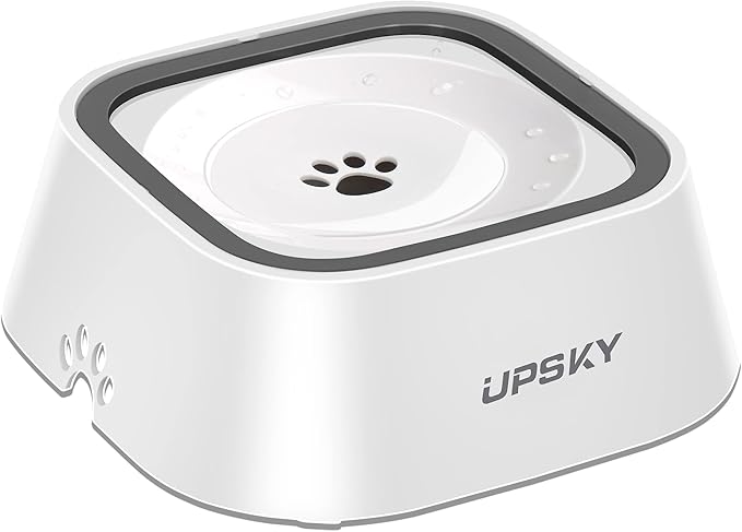 UPSKY Dog Bowl Dog Water Bowl No Spill Pet Water Bowl No Drip Slow Water Feeder Dog Bowl No-Slip Pet Water Dispenser 35oz Slow Drinking Bowl for Dogs and Cats