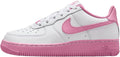Nike Air Force 1 Low Grade School Lifestyle Shoes (White/Flamingo/Pink) Size 5.5Y