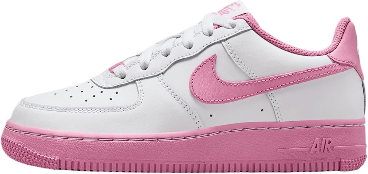 Nike Air Force 1 Low Grade School Lifestyle Shoes (White/Flamingo/Pink)