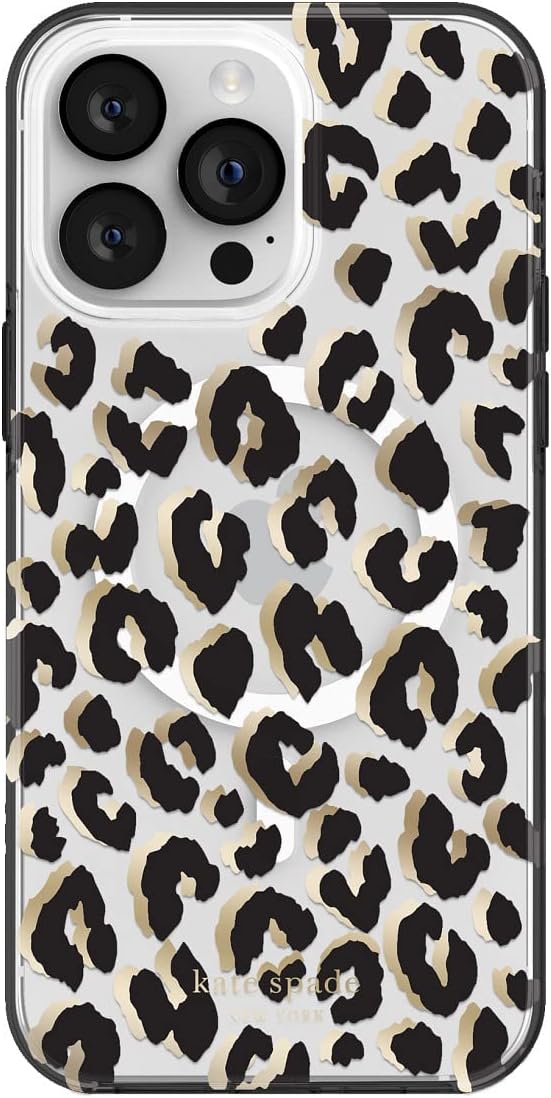 Kate Spade New York Apple iPhone 14 Pro Protective Case with MagSafe - City Leopard (New)