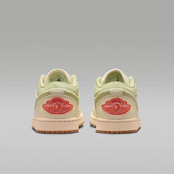 Air Jordan 1 Low SE Women's Shoes (Sail/Olive Aura/Pearl White/Iced Carmine) Size 9