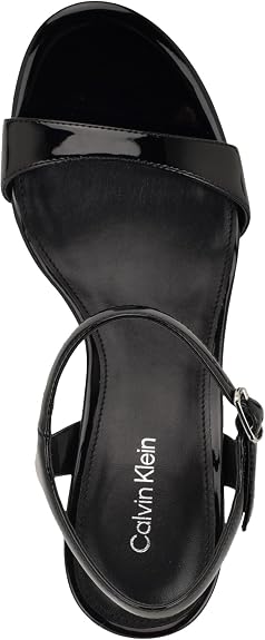 *Calvin Klein - Women's Naome Sculpted Block Heel Dress Sandals, Black, 6.5 M