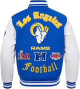 Pro Standard Mens NFL Old English Varsity Jacket  L.A.RAMS   LG
