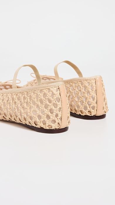 Loeffler Randall Women's Leonie Crochet Ballet Flat in Natural - 7.5B