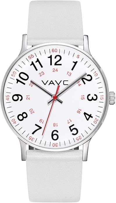 Nurse Watch for Medical Students,Doctors,Women with Second Hand and 24 Hour. Easy to Read Watch