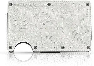 Montana Silversmiths Credit Card and Cash Case Slim Design Western Bright Cut Engraved