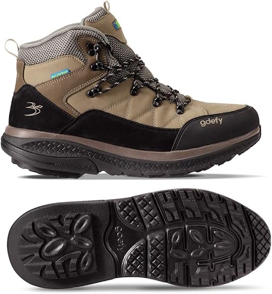 Gravity Defyer G-DEFY Sierra Waterproof Men’s Hiking Boot | VersoShock Technology for Pain Associated with Walking | Prolonged Standing | Arch Support | Free Custom Orthotic Size: 10