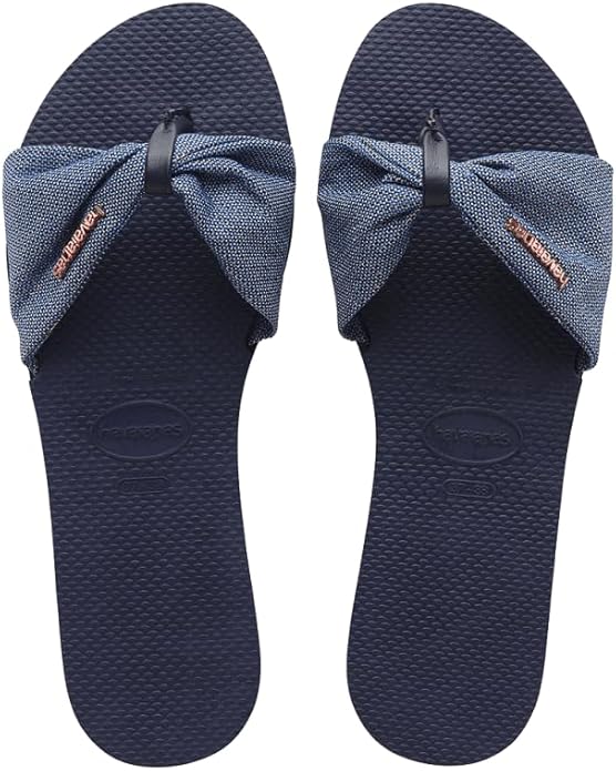 Havaianas Women's You St. Tropez Shine Flip Flops in Navy Blue Size: 6W