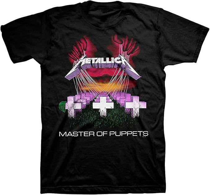 Metallica Men's Standard Master of Puppets T-Shirt-Large